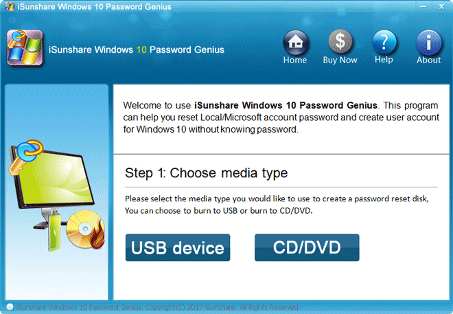 windows 10 password reset tool usb for another computer