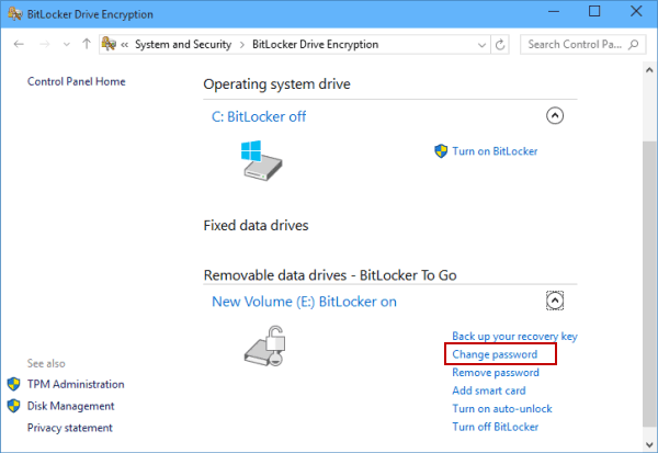 windows 10 mac drive password initialize