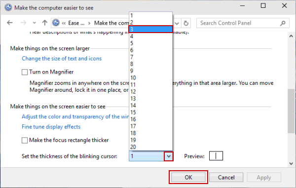 change cursor windows 10