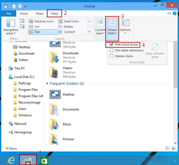 remove checkbox from icons windows 10
