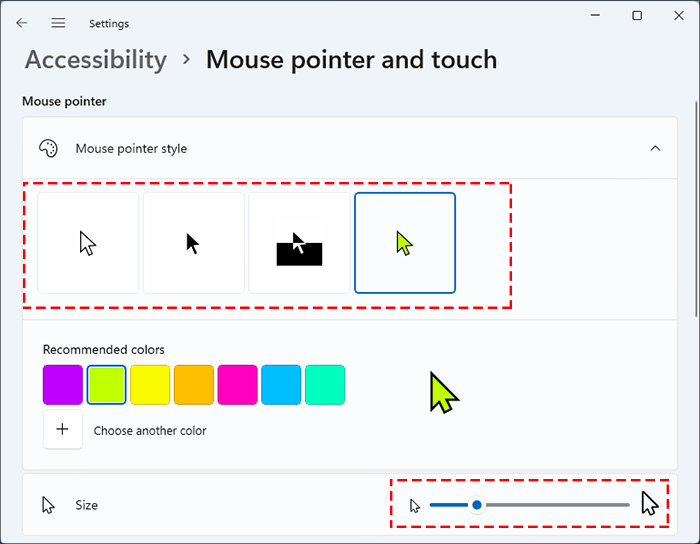 How to Change Mouse Pointer (Cursor) Color and Size in Windows 11