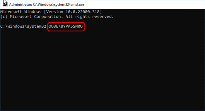 bypass oobe windows 10 cmd