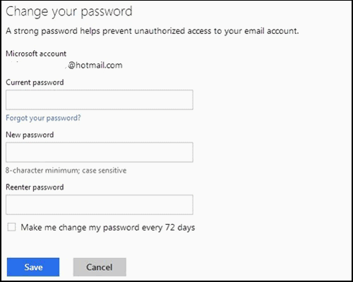 Account password перевод на русский