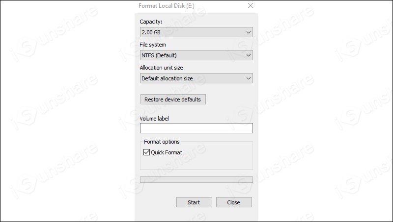 Format Local Disk