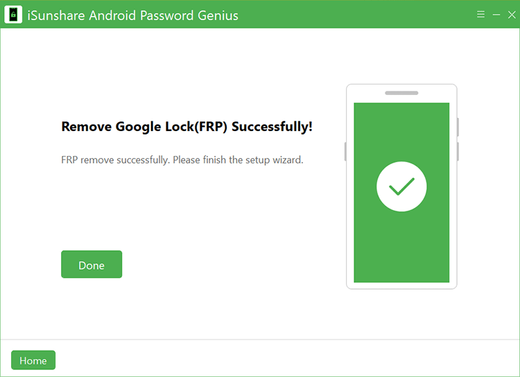 remove FRP lock successfully