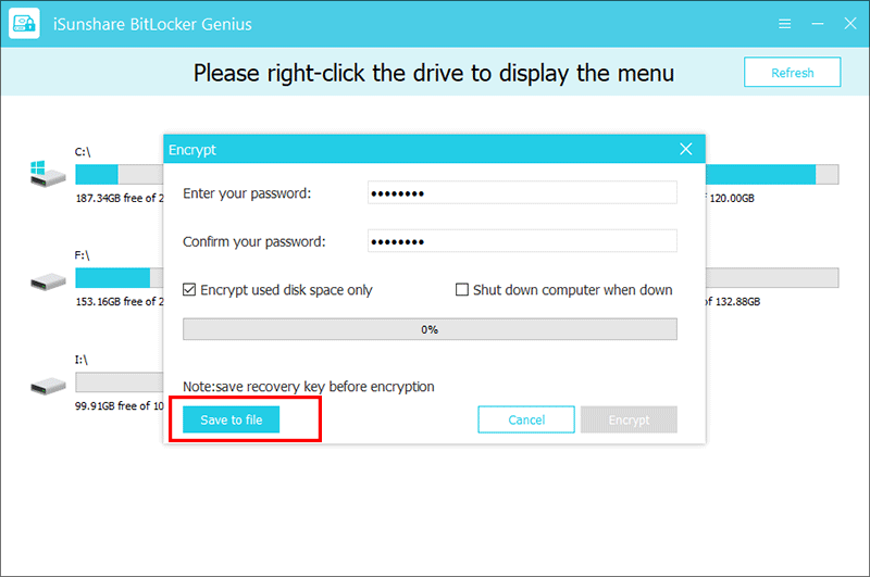 click save to file option