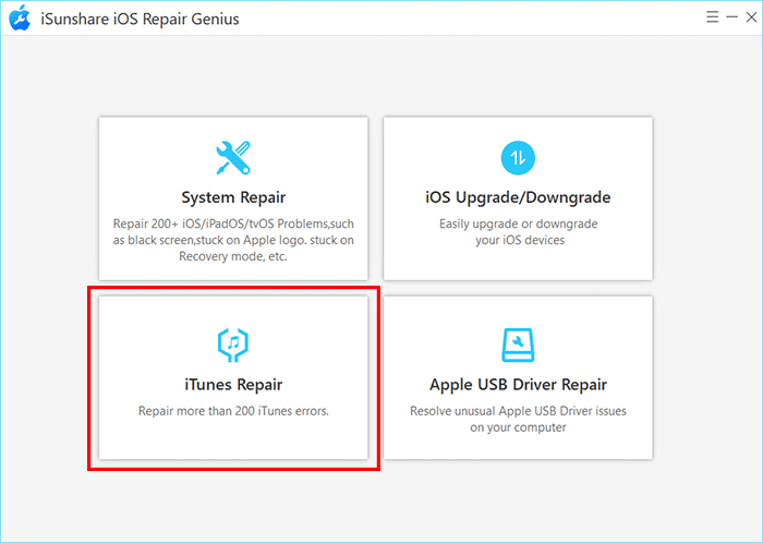 choose iTunes Repair