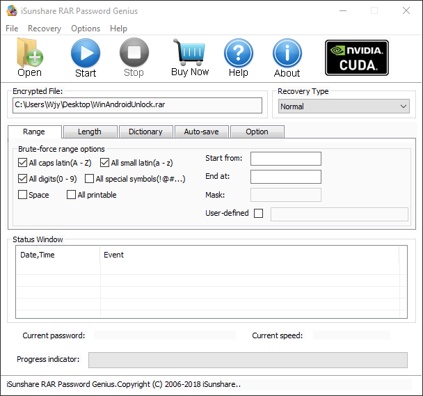 select Normal recovery type