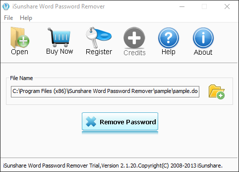 click Remove Password