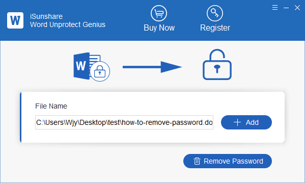 select restricted Word file