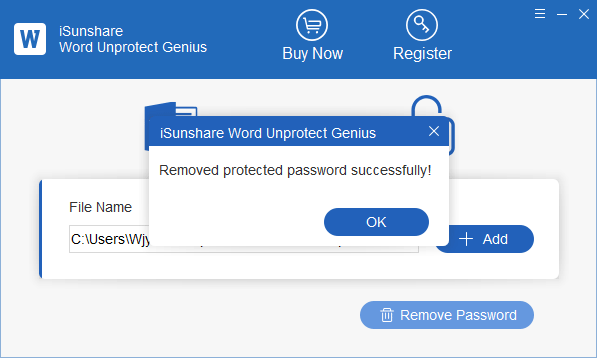 password is removed